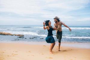 Couple beach portrait photo