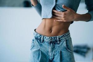 Woman stomach view photo