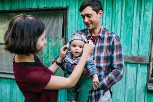 Family outdoor portrait photo