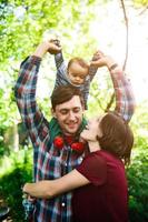 Family outdoor portrait photo