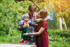 Family outdoor portrait photo