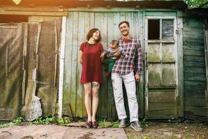 Family outdoor portrait photo