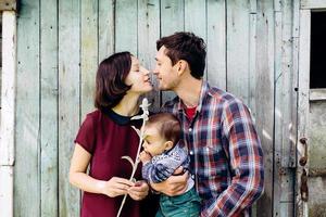 Family outdoor portrait photo