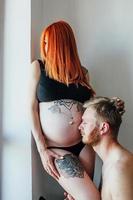 Pregnant woman portrait photo