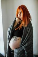 Pregnant woman portrait photo