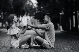 Couple outdoor portrait photo