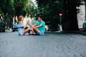 Couple outdoor portrait photo