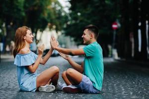 Couple outdoor portrait photo