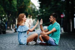 Couple outdoor portrait photo