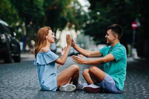 Couple outdoor portrait photo