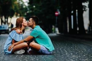 retrato de pareja al aire libre foto