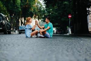 retrato de pareja al aire libre foto