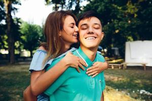 Couple outdoor portrait photo