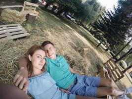 Couple outdoor portrait photo