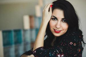 Woman indoor portrait photo