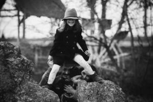 retrato de niña al aire libre foto