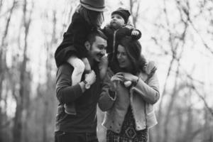 Family outdoor portrait photo