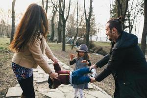 Family outdoor portrait photo