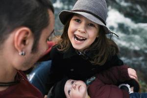 Family outdoor portrait photo