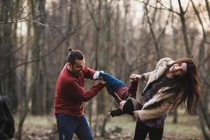 Family outdoor portrait photo