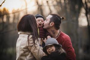 Family outdoor portrait photo