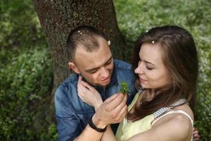 Couple outdoor portrait photo