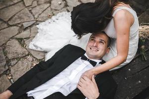 Outdoor couple portrait photo