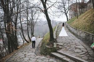 Married couple outdoors photo