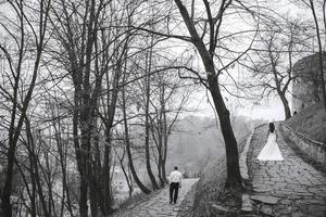 Married couple outdoors photo