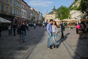 Couple in city photo