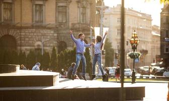 Couple in city photo