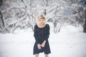 Woman in snow photo