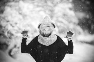 Woman in snow photo