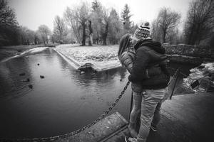 Couple outside together photo