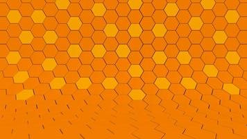 patrón claro estudio de fondo abstracto hexágono naranja, mosaico de panal de otoño. foto