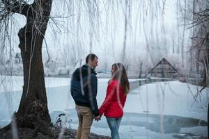 Couple outside together photo