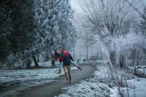 Couple outside together photo