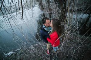 Couple outside together photo