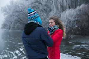 Couple outside together photo