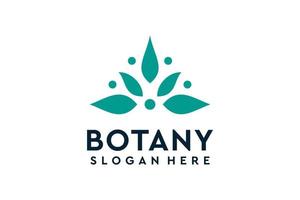 Environment wellness eco growth botany logo design vector