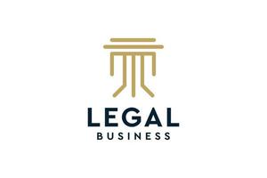 Luxury lawyer legal attorney logo design vector