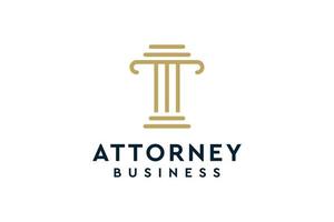Attorney judge legal logo design vector