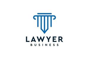 abogado justicia diseño de logotipo corporativo vector