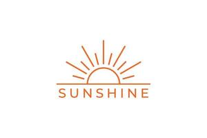 Sunshine symbol isolated sun logo vector design