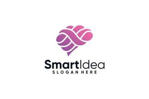 Smart brain idea logo vector design
