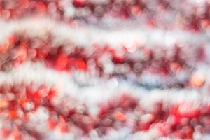 Red white bokeh abstract background with light effect photo