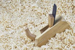 Spokeshave and wood photo