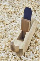 Spokeshave and wood photo
