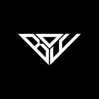 Diseño creativo del logotipo de la letra bdy con gráfico vectorial, logotipo simple y moderno de bdy en forma de triángulo. vector