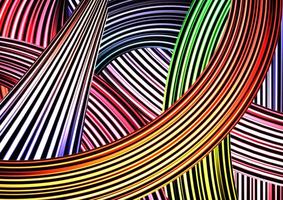 Abstract background illustration of colorful parallel curves. photo